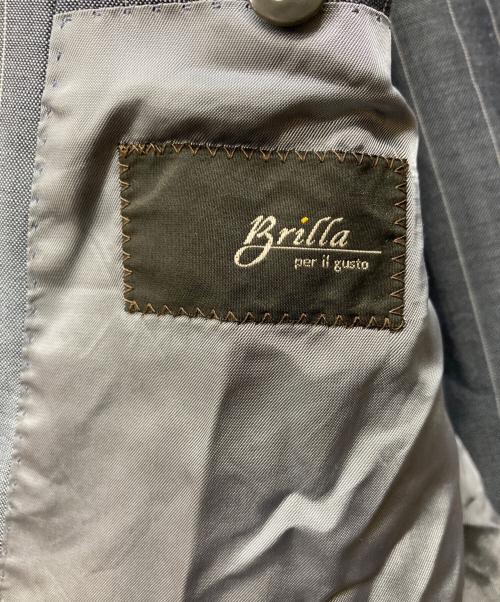 Brilla per il gusto（ブリッラ ペル イルグースト）Brilla per il gusto (ブリッラ ペル イルグースト) モヘア・カシミヤ混段返りセットアップスーツ ブルー サイズ:46の古着・服飾アイテム