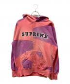 SUPREMEシュプリーム）の古着「Patchwork hooded sweatshirt」｜ピンク