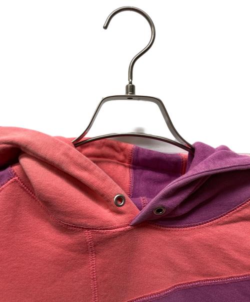 SUPREME（シュプリーム）Supreme (シュプリーム) Patchwork hooded sweatshirt ピンク サイズ:Mの古着・服飾アイテム