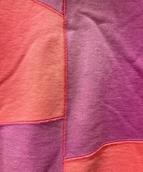 SUPREME（シュプリーム）Supreme (シュプリーム) Patchwork hooded sweatshirt ピンク サイズ:Mの古着・服飾アイテム