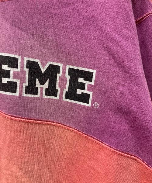 SUPREME（シュプリーム）Supreme (シュプリーム) Patchwork hooded sweatshirt ピンク サイズ:Mの古着・服飾アイテム