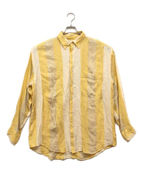GOOUCH（グーチ）GOOUCH (グーチ) シルクリネンシャツ イエロー サイズ:Mの古着・服飾アイテム