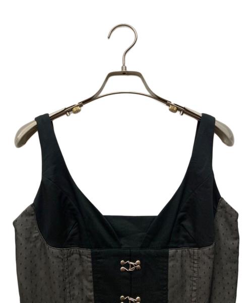 darich（ダーリッチ）Darich (ダーリッチ) コルセットデザインロングワンピース ブラック サイズ:Fの古着・服飾アイテム