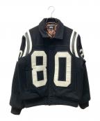 stussyステューシー）の古着「80 Wool Varsity Jacket」｜ブラック