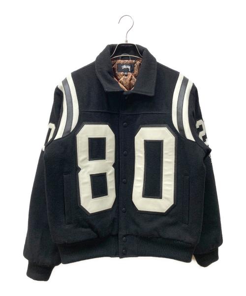 stussy（ステューシー）stussy (ステューシー) 80 Wool Varsity Jacket ブラック サイズ:Mの古着・服飾アイテム