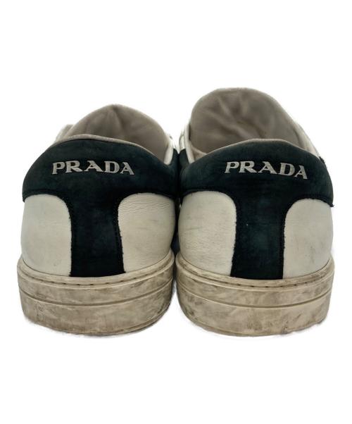 PRADA（プラダ）PRADA (プラダ) ローカットスニーカー ホワイト サイズ:6の古着・服飾アイテム
