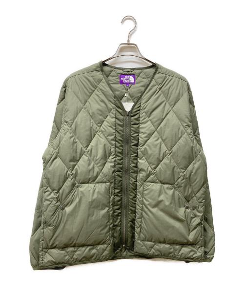 THE NORTHFACE PURPLELABEL（ザ・ノースフェイス パープルレーベル）THE NORTHFACE PURPLELABEL (ザ・ノースフェイス パープルレーベル)  Field Down Cardigan カーキ サイズ:L 未使用品の古着・服飾アイテム