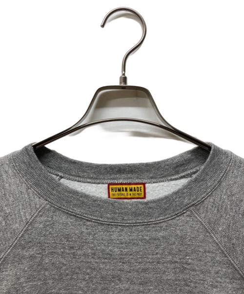 HUMAN MADE（ヒューマンメイド）HUMAN MADE (ヒューマンメイド) RED WING (レッドウィング) RAGLAN SWEATSHIRT グレー サイズ:XXLの古着・服飾アイテム