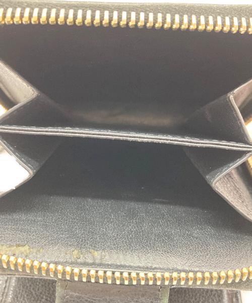 Yves Saint Laurent（イヴサンローラン）Yves Saint Laurent (イヴサンローラン) YSLロゴ 二つ折り財布 コンパクトウォレット ブラックの古着・服飾アイテム