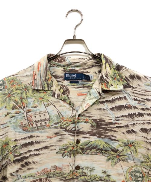 POLO RALPH LAUREN（ポロ・ラルフローレン）POLO RALPH LAUREN (ポロ・ラルフローレン) アロハシャツ ベージュ サイズ:Lの古着・服飾アイテム