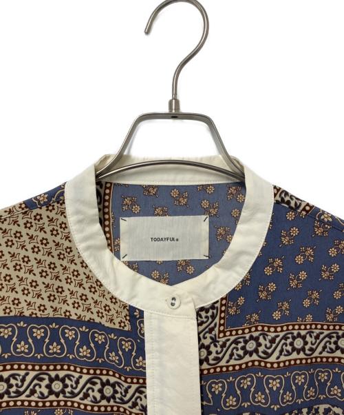 TODAYFUL（トゥデイフル）TODAYFUL (トゥデイフル) Standcollar Paisley Shirts ネイビー サイズ:freeの古着・服飾アイテム