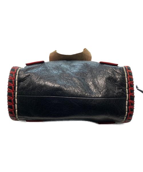 BALENCIAGA（バレンシアガ）BALENCIAGA (バレンシアガ) レザートートバッグ レッド×ブラックの古着・服飾アイテム