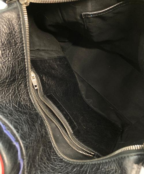BALENCIAGA（バレンシアガ）BALENCIAGA (バレンシアガ) レザートートバッグ レッド×ブラックの古着・服飾アイテム