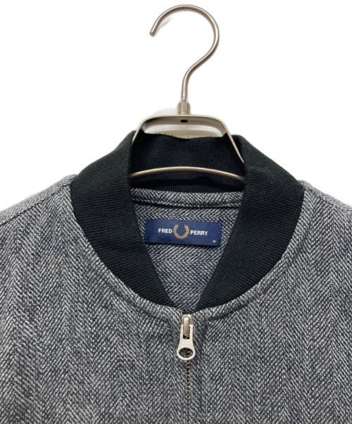 FRED PERRY（フレッドペリー）FRED PERRY (フレッドペリー) ロゴ刺繍 BOMBER SHIRT グレー サイズ:Mの古着・服飾アイテム