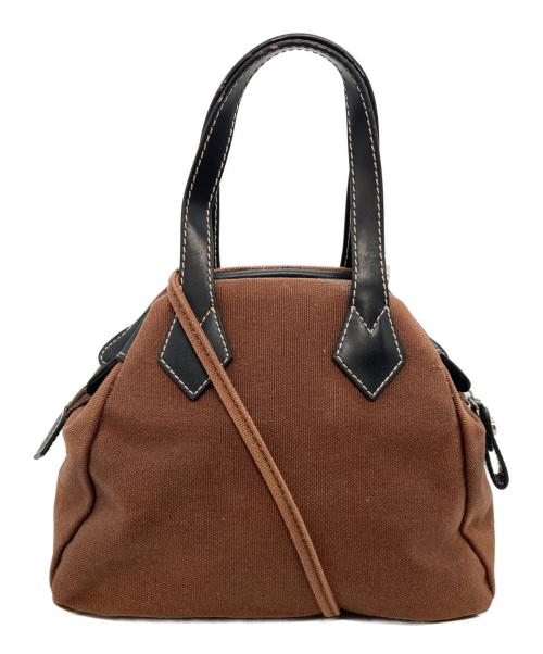 Vivienne Westwood（ヴィヴィアンウエストウッド）Vivienne Westwood (ヴィヴィアンウエストウッド) サティア ヤスミン ハンドバッグ ブラウンの古着・服飾アイテム