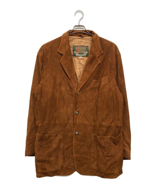 GHEZZI（ゲッツィ）GHEZZI (ゲッツィ) スエードテーラードジャケット ブラウン サイズ:50の古着・服飾アイテム