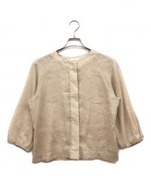 AMACA（アマカ）の古着「ポリエステルオーガンジーブルゾン」｜ベージュ