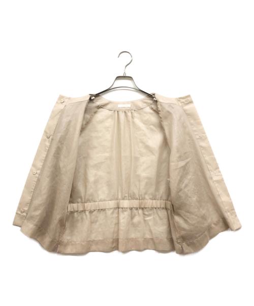 AMACA（アマカ）AMACA (アマカ) ポリエステルオーガンジーブルゾン ベージュ サイズ:40の古着・服飾アイテム