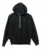 NIKEナイキ）の古着「ワンポイントロゴパーカー」｜ブラック