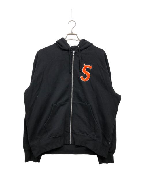 SUPREME（シュプリーム）Supreme (シュプリーム) 26SS Devil S Logo Zip Up Hooded Sweatshirt ブラック サイズ:Lの古着・服飾アイテム