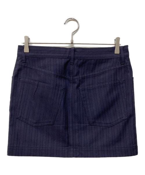 JUNYA WATANABE COMME des GARCONS（(ジュンヤワタナベ コムデギャルソン）JUNYA WATANABE COMME des GARCONS ((ジュンヤワタナベ コムデギャルソン) ストライプミニスカート ネイビー サイズ:Mの古着・服飾アイテム
