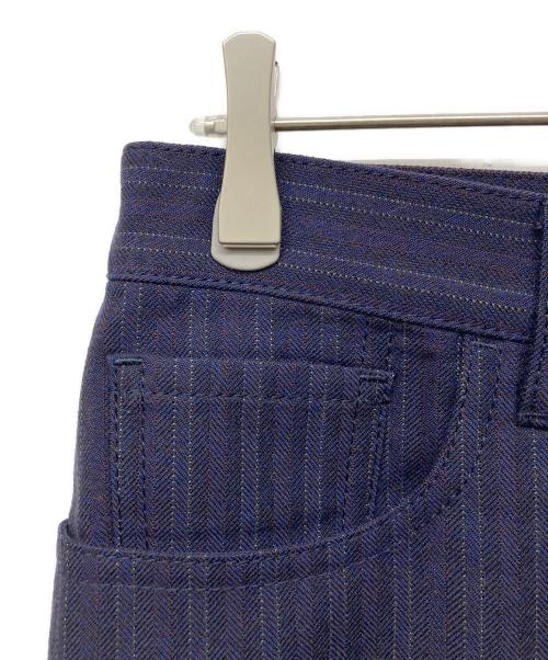 JUNYA WATANABE COMME des GARCONS（(ジュンヤワタナベ コムデギャルソン）JUNYA WATANABE COMME des GARCONS ((ジュンヤワタナベ コムデギャルソン) ストライプミニスカート ネイビー サイズ:Mの古着・服飾アイテム