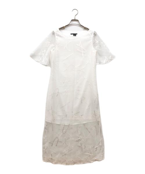 ARMANI EXCHANGE（アルマーニ エクスチェンジ）ARMANI EXCHANGE (アルマーニ エクスチェンジ) シースルーワンピース ホワイト サイズ:Sの古着・服飾アイテム