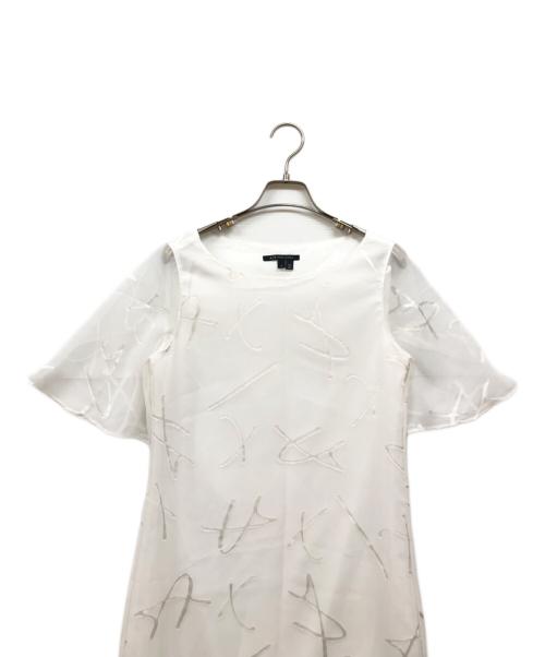 ARMANI EXCHANGE（アルマーニ エクスチェンジ）ARMANI EXCHANGE (アルマーニ エクスチェンジ) シースルーワンピース ホワイト サイズ:Sの古着・服飾アイテム