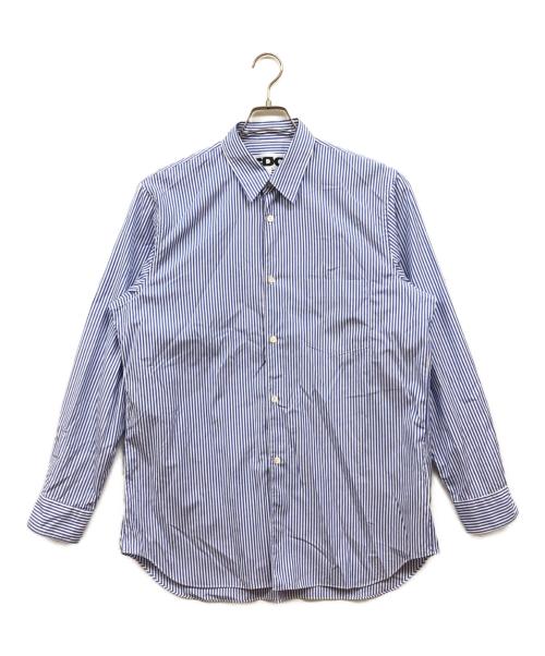 CDG（シーディージー）CDG (シーディージー) 長袖ストライプシャツ ブルー サイズ:Lの古着・服飾アイテム