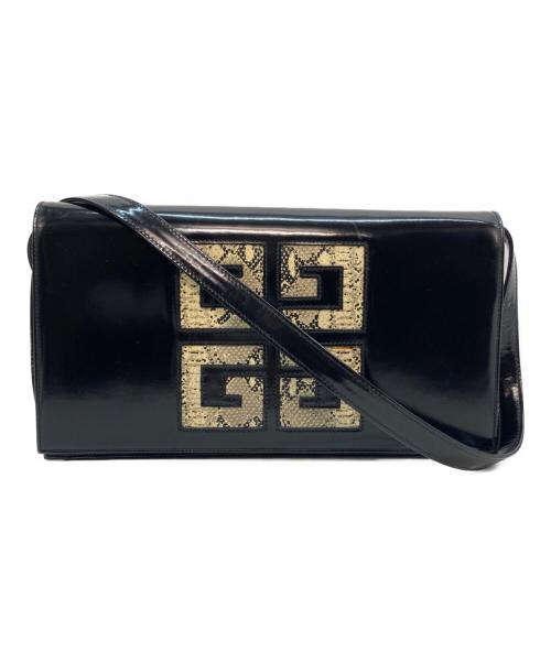 GIVENCHY（ジバンシィ）GIVENCHY (ジバンシィ) パイソンエナメルワンハンドルバッグ ブラックの古着・服飾アイテム