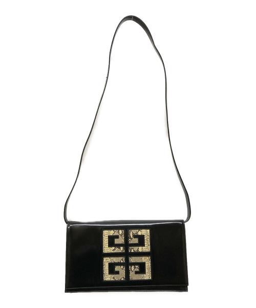 GIVENCHY（ジバンシィ）GIVENCHY (ジバンシィ) パイソンエナメルワンハンドルバッグ ブラックの古着・服飾アイテム