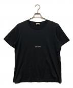 Saint Laurent Parisサンローランパリ）の古着「センターロゴTシャツ」｜ブラック
