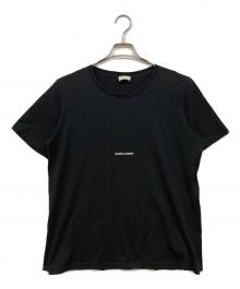 Saint Laurent Paris（サンローランパリ）の古着「センターロゴTシャツ」｜ブラック