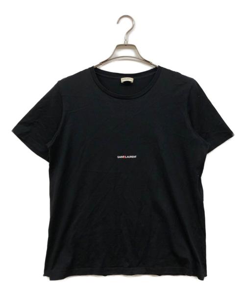 Saint Laurent Paris（サンローランパリ）Saint Laurent Paris (サンローランパリ) センターロゴTシャツ ブラック サイズ:Lの古着・服飾アイテム