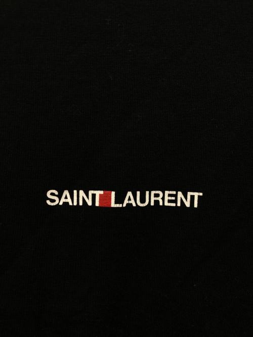 Saint Laurent Paris（サンローランパリ）Saint Laurent Paris (サンローランパリ) センターロゴTシャツ ブラック サイズ:Lの古着・服飾アイテム
