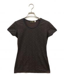 FENDI（フェンディ）の古着「ズッカ総柄Tシャツ」｜ブラウン