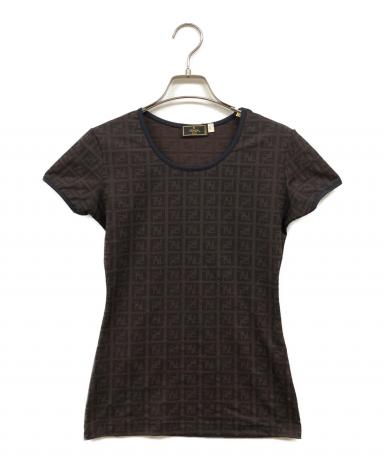 中古・古着通販】FENDI (フェンディ) ズッカ総柄Tシャツ ブラウン