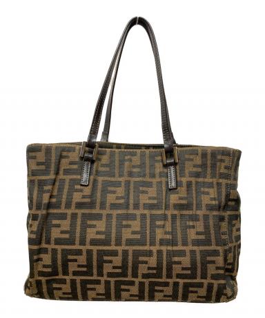 中古・古着通販】FENDI (フェンディ) ズッカ柄ハンドバッグ ブラウン