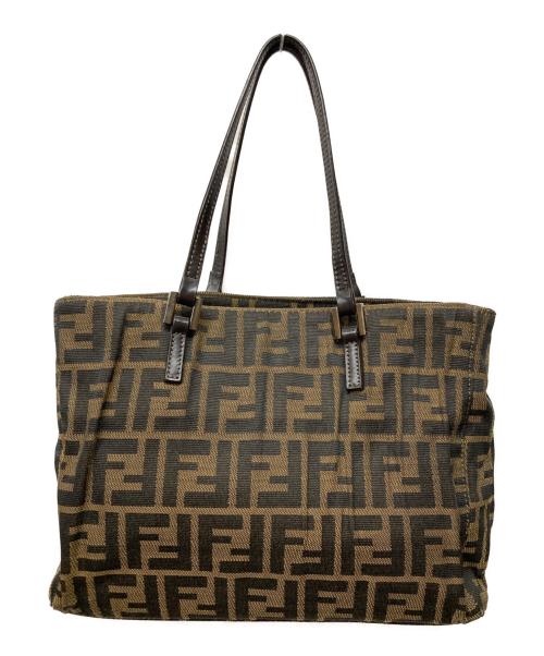 FENDI（フェンディ）FENDI (フェンディ) ズッカ柄ハンドバッグ ブラウンの古着・服飾アイテム