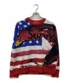 SUPREMEシュプリーム）の古着「デジタルフラッグニット」｜レッド