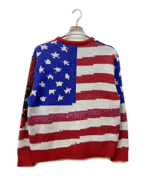 SUPREME（シュプリーム）Supreme (シュプリーム) デジタルフラッグニット レッド サイズ:Mの古着・服飾アイテム