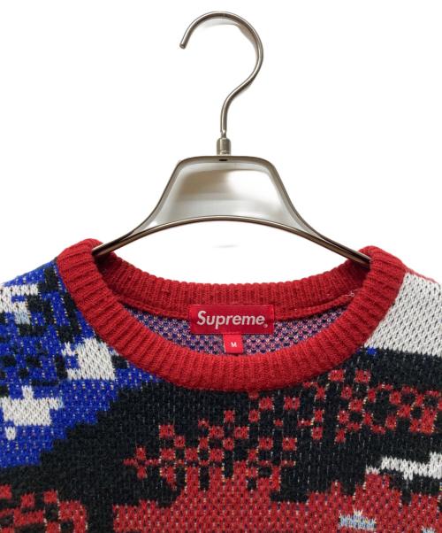 SUPREME（シュプリーム）Supreme (シュプリーム) デジタルフラッグニット レッド サイズ:Mの古着・服飾アイテム