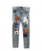 OVERDESIGNオーバーデザイン）の古着「デニムパンツ」｜ブルー