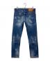 DSQUARED2 (ディースクエアード) ダメージ加工デニムパンツ ブルー サイズ:48：8000円
