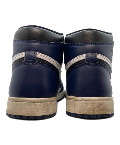 NIKE（ナイキ）NIKE (ナイキ) AIR JORDAN 1 RETRO HIGH OG ホワイト×ネイビー サイズ:27.5の古着・服飾アイテム