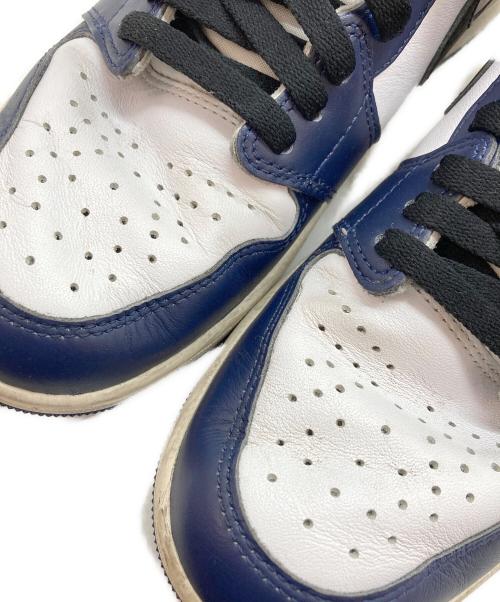 NIKE（ナイキ）NIKE (ナイキ) AIR JORDAN 1 RETRO HIGH OG ホワイト×ネイビー サイズ:27.5の古着・服飾アイテム