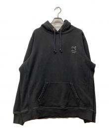 maison kitsune×PUMA（メゾンキツネ×プーマ）の古着「プルオーバーパーカー」｜ブラック