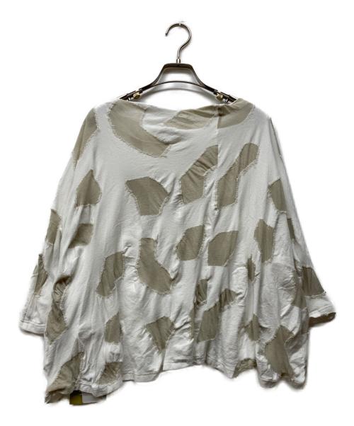 芽風（メフウ）芽風 (メフウ) デザインワイドカットソー ホワイト サイズ:38 未使用品の古着・服飾アイテム