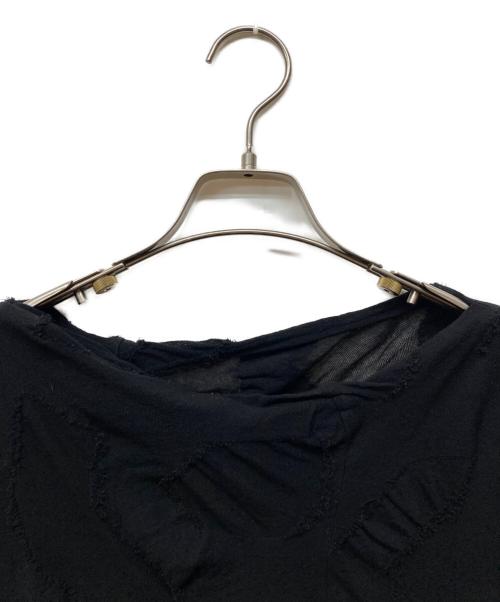 芽風（メフウ）芽風 (メフウ) デザインワイドカットソー ブラック サイズ:38 未使用品の古着・服飾アイテム