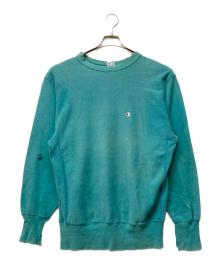 Champion REVERSE WEAVE（チャンピオン リバース ウィーブ）の古着「90sワンポイント刺繍スウェット」｜グリーン